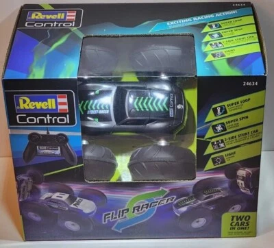 ***!!! SUPER FUN !!!*** Police Car Revell Control "Flip Racer" Black With Light - Image 1 of 4