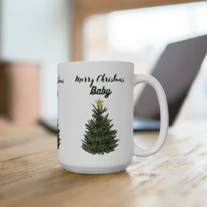 Merry Christmas Baby Ceramic Mug 15oz - Picture 1 of 5
