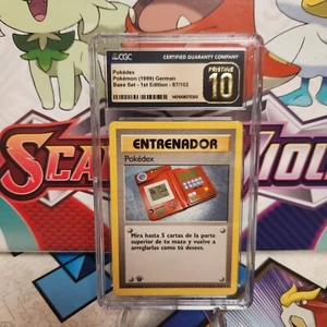 CGC 10 Pristine Base Set 1st Edition Pokedex German - Pokemon TCG - SHIPS FAST - Picture 1 of 2