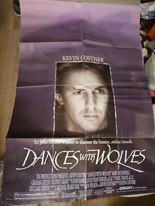 DANCES WITH WOLVES MOVIE POSTER. 1990 27 X 40 DOUBLE SIDED. REVERSE PRINT - Picture 1 of 6