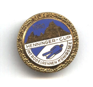 LUGE pin - Int. Rodel rennen Konigsee Henninger cup 1980 badge - Picture 1 of 2