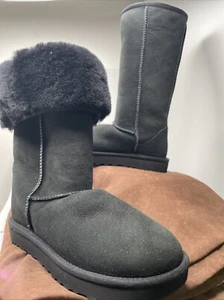 UGG Australia 'Classic ' Boot (size 5) NWOB Black 11" tall - Picture 1 of 4