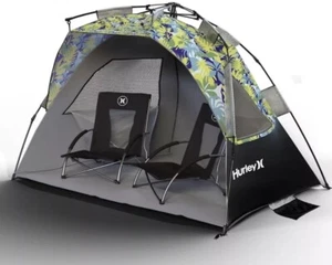 Hurley Easy One Pull Set Up Beach Tent Sun Shade Outdoor Camping Fishing Canopy - Picture 1 of 3