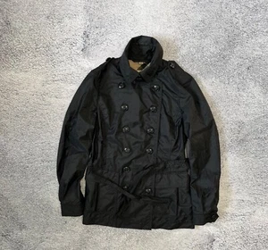 Burberry Brit Women’s Black Windbreaker Jacket Belted Nylon UK 6 US 4 IT 38 - Picture 1 of 19