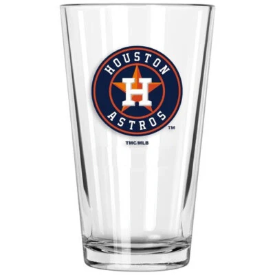 Houston Astros MLB Color Logo Clear Beer Pint Glass Cup 16 oz - Image 1 of 2