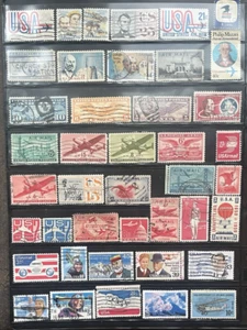 US AIR MAIL COLLECTION USED STAMPS lot of 43 1930- 2000 - Picture 1 of 1