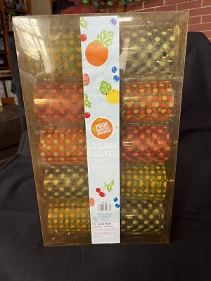 Hanging String Lights w/ 10 Plastic Polka Dot Covers White LED lights NEW SEALED - Image 1 of 4