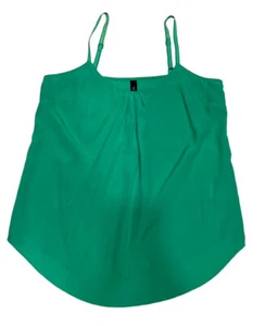 Jessica Simpson Small S SM Green Shell Tank Top With Woven Spaghetti Straps - Picture 1 of 5