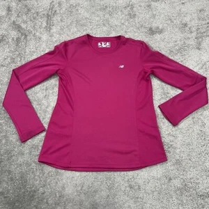 New Balance Damen Langarm Sport Top Gr. Medium Magenta Logo Training - Bild 1 von 11