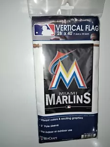 Miami Marlins MLB Vertical Flag 28x40 Baseball Flag Wincraft Vintage NEW - Picture 1 of 4