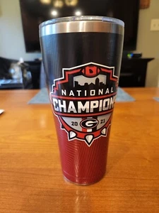 Georgia Bulldogs 2021 National Champions Stainless Steel 30oz Tumbler with Lid - Picture 1 of 10
