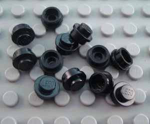 LEGO Lot of 12 Black 1x1 Round Plate Parts and Pieces - Picture 1 of 1