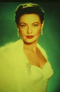 LMP73-156 1940er wunderschöne Filmschauspielerin Gene Tierney 2. Gen 35 mm FARBDIA - Bild 1 von 2
