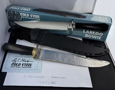 Cold Steel Laredo Bowie 01 Tool Steel Pre GSM New Old Stock Lynn Thompson Signed - Image 1 of 4