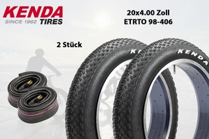 2 Stück 20 Zoll KENDA Fahrrad Reifen 20x4.0 Fat bike 98-406 mit Schläuchen AV - Bild 1 von 9