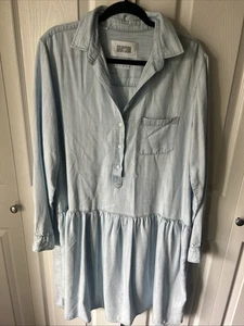 GRAYSON By Frank & Eileen CHANGEMAKER Hemdblusenkleid Gr. 3 M Blau Chambray - Bild 1 von 8