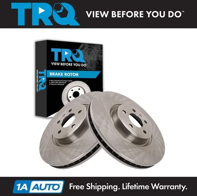 TRQ Front Brake Rotor Set Fits 2017-2024 Audi - Image 1 of 4