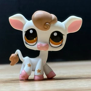 Figura Rubia Blanca Littlest Pet Shop Hasbro Cow #1210 Auténtica LPS De Colección - Imagen 1 de 8