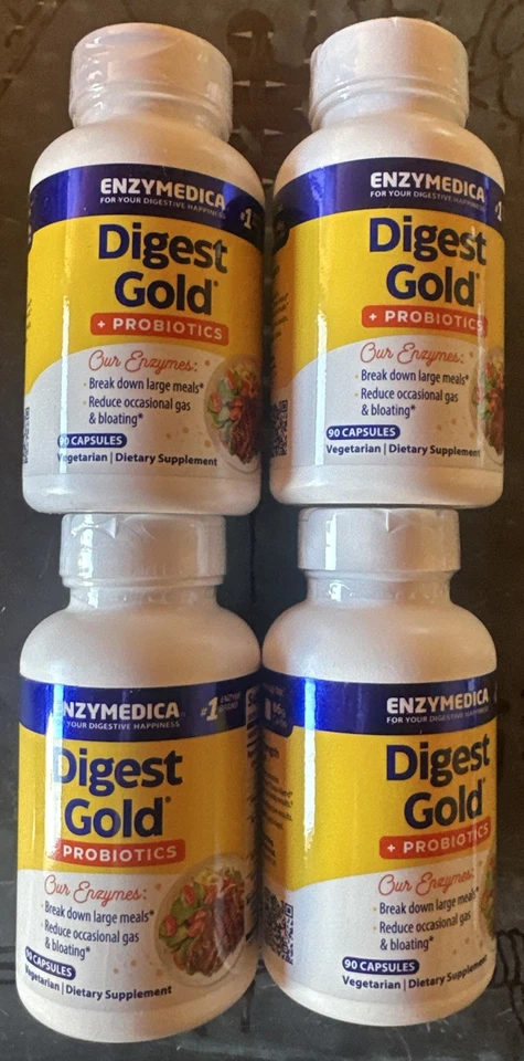 Juego de 4 Enzymedica Digest Gold ATPro, 60×4=360 Exp 02/27 Foto 1 de 1