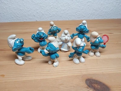 8 Schlümpfe Schleich Bully - SchlumpfSammlung Konvolut 1. Schlümpfe einfach  - Bild 1 von 4