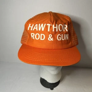 Hawthorne Rod & Gun - Cap/Hat - Trucker - Mesh - Snapback - Orange - Picture 1 of 5