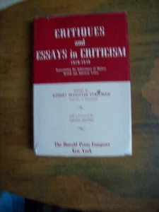CRITIQUES and ESSAYS in CRITICISM ROBERT WOOSTER STALLMAN - Picture 1 of 2