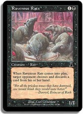 Ravenous Rats x4 Urza's Destiny MtG NM