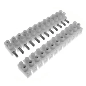 6A 12 Way Block Plug In Terminal Strips Connector Blocks Male & Female 6 amp - Foto 1 di 3