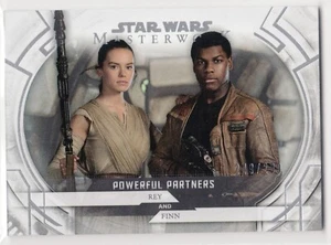 2018 Star Wars Masterwork Powerful Partners Foil #7 Rey & Finn 249/299 - Picture 1 of 1