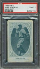 1922 W573 John Watson PSA 2 Boston Braves