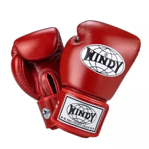 Guantes de Boxeo Especiales Windy Cuero Muay Thai MMA BGVH Rojo Hecho TH Talla 10-16oz - Imagen 1 de 10