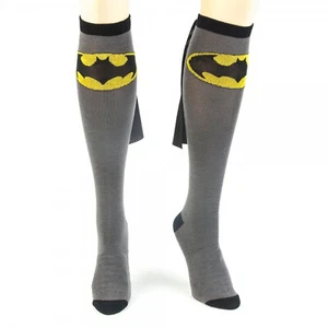 Batman Womens/Juniors Knee High Caped Socks Shoe Size 5-10 - Picture 1 of 2