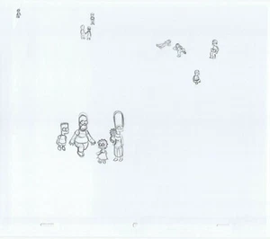 Simpsons Family Original Art Animation Production Pencils Rough Comps 1201 - Picture 1 of 1