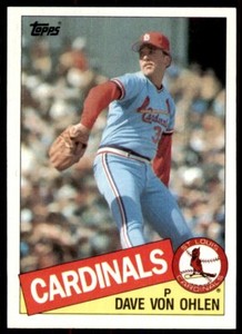 1985 Topps Dave Von Ohlen . St. Louis Cardinals #177