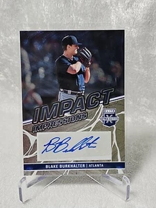 2023 Panini Elite Extra Edition Impact Impressions BLAKE BURKHALTER RC Auto - Picture 1 of 2