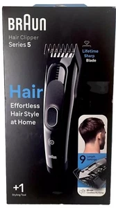 Braun HC5310 Tagliacapelli Serie 5 Caratteristiche Lame Affilate a Vita 9 Impostazioni NUOVO - Foto 1 di 7