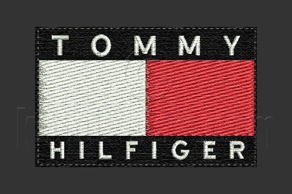 HECHO A MANO Tommy Hilfiger patch, tamaño 7 x 4.3 cm (producto compatible)