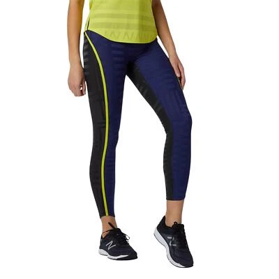 NEW BALANCE WOMEN'S Q SPEED TEXTURE LEGGINGS NAVY GYM WORKOUT YOGA FITNESS NEW - Image 1 of 4