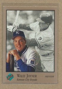 1992 Leaf Studio Preview Wally Joyner Kansas City Royals  #10