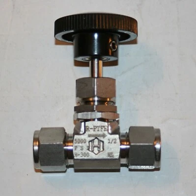 1/2" Tube 316ss Needle Valve (5000 Psi) Ham-Let H-300-SS-HL-R-1/2-RS - Image 1 of 4