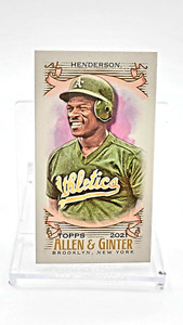 Rickey Henderson MINI "A&G Back" 2021 Topps Allen & Ginter's #30 Athletics HOF