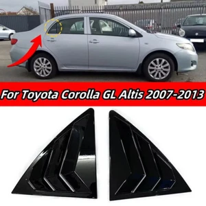 ABS Gloss Black Window Scoop Louver Cover For Toyota Corolla GL Altis 2007-2013 - Picture 1 of 7