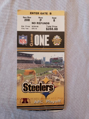 Jets / Steelers 2004 AFC Division Playoffs Game #1 Ticket Stub Big Ben Rookie RC Cover