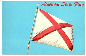 State Flag of Alabama Crimson Cross St Andrew Postcard - Picture 1 of 2