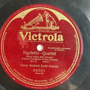 12" 78 RPM-Caruso/Sembrich/Scotti-Severina-Rigoletto Quartet/Victrola 96001 - Picture 1 of 3