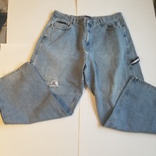 Tommy Hilfiger Blue Carpenter Jeans Flag Hammer Loop Men's 39 x 31 VTG 90s