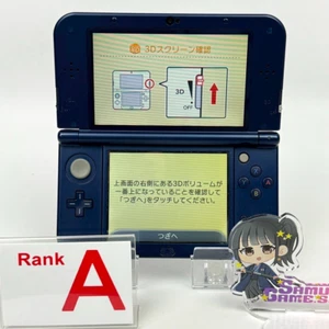 Nintendo new 3DS LL XL Metallic Blue A Rank Console Japanese Only 0312 - Picture 1 of 18