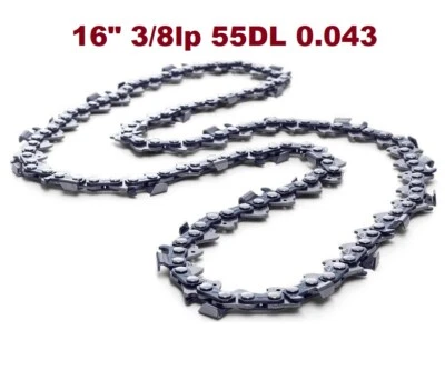16" 16 inch Chainsaw Chain 55 D/L 3/8lp 0.043 MS140, MS160, MS170, MS171, MS180 - image 1 of 3