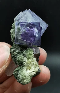 30,5g Top Natural Transparent Purple Phantom Fluorite Specimen Yaogangxian - Bild 1 von 19