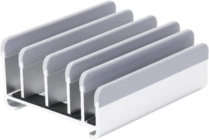 Elestoria Hand Adjustable Multiple Laptop Vertical Stand 5 Devices - Silver - Picture 1 of 8